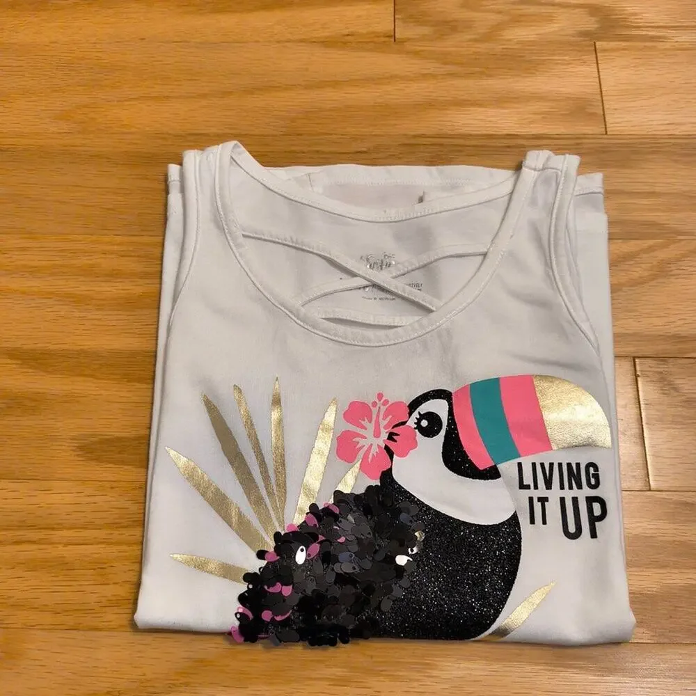 Justice, Living it Up! Tank, Girls Size 14/16 (NWOT)